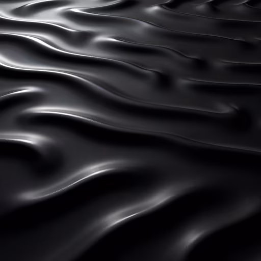 Wavy Black Silk