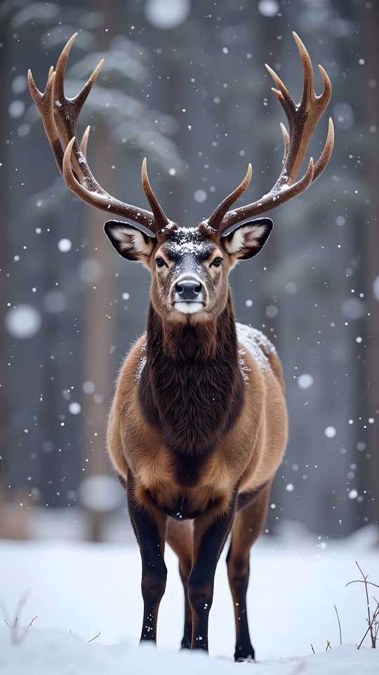 Winter Deer Illustration