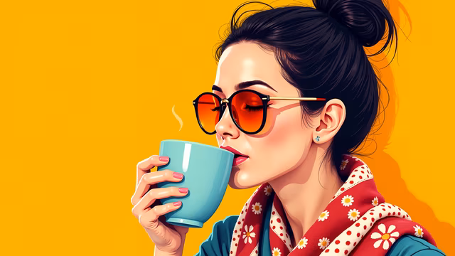 Woman Drinking Coffee