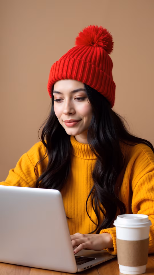 Woman in Red Beanie