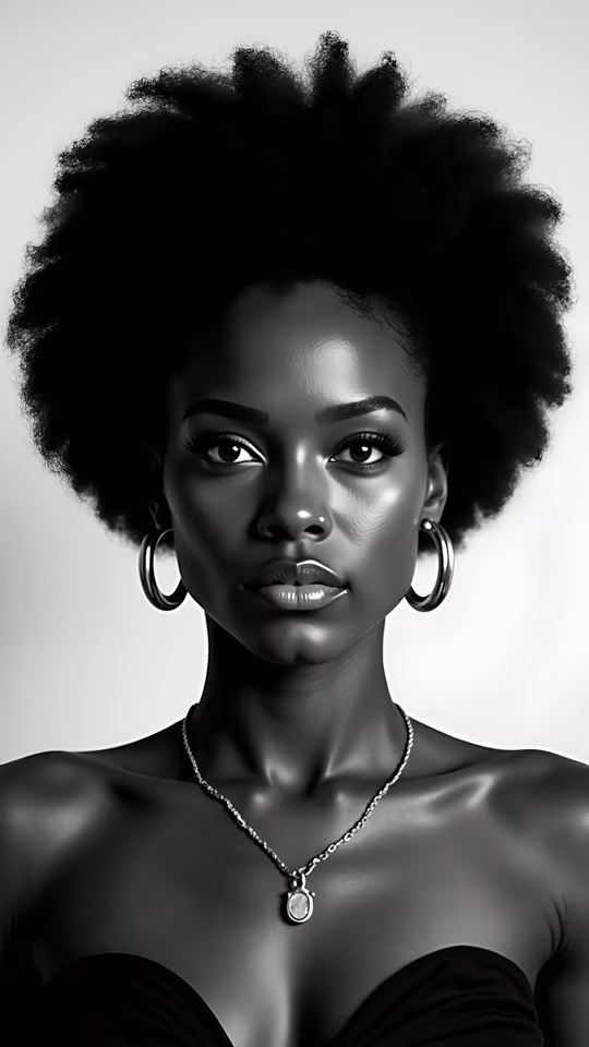 Afro Portrait Illustration