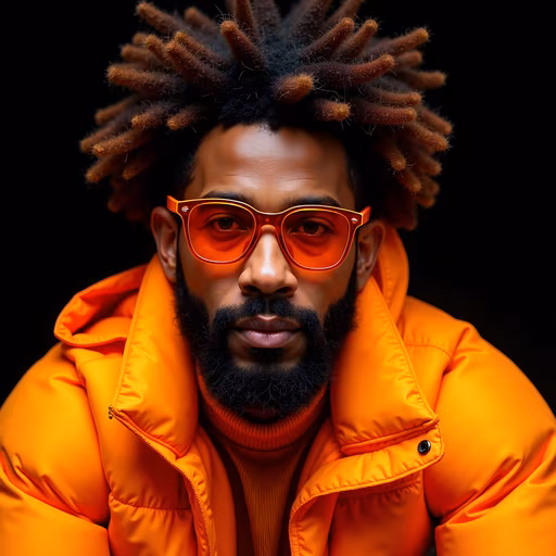 Bold Orange Portrait