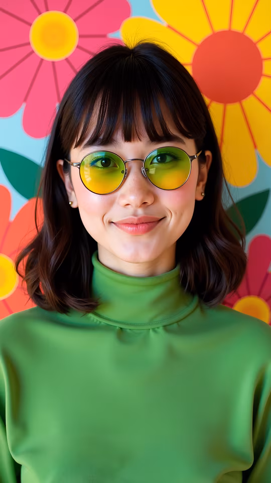 Bright Floral Portrait