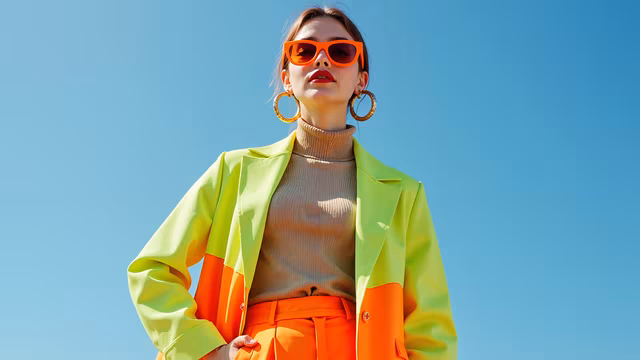 Bright Neon Fashion Portrait