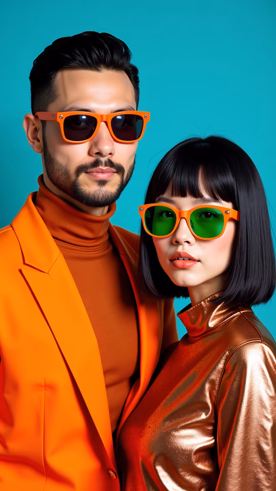 Bright Orange Fashion Portrait