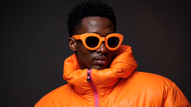 Bright Orange Fashion Portrait