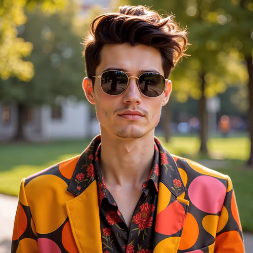 Brightly Colored Fashion Portrait
