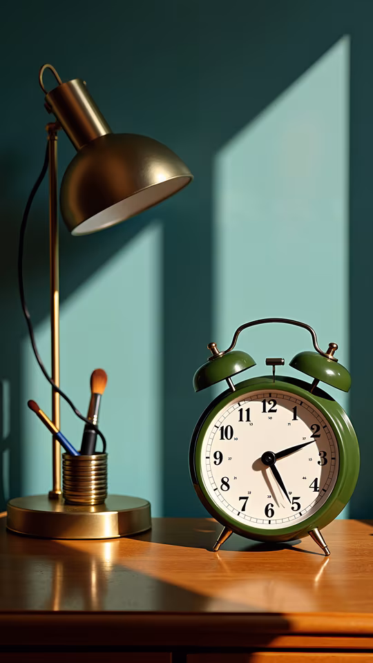 Desk Lamp and Alarm Clock