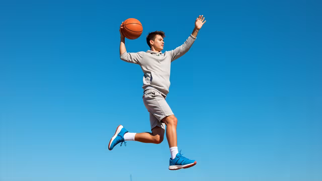 Dynamic Basketball Leap