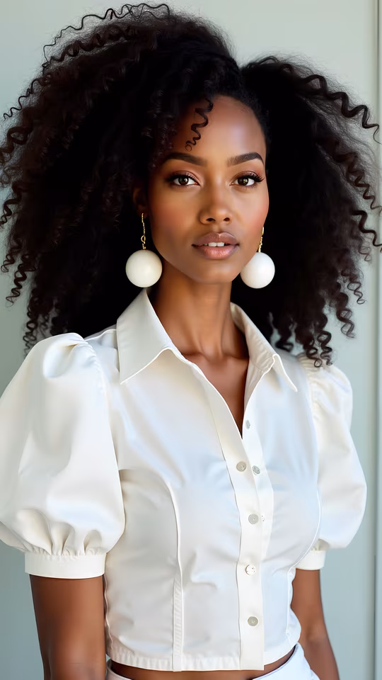 Elegant Woman in White Shirt