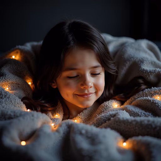 Girl with Fairy Lights