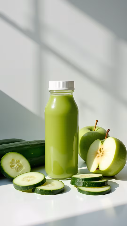 Green Juice and Fresh Ingredients