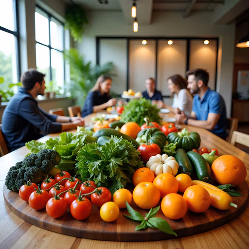 Group Gathering with Fresh Produce