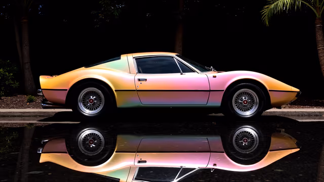 Holographic Classic Car Reflection