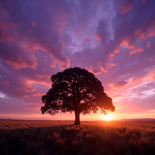 Lonely Tree at Sunset