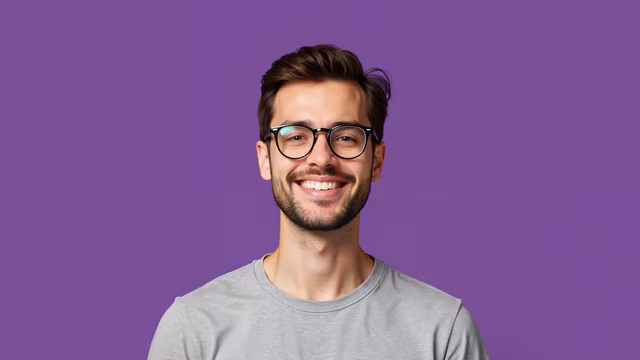Man with Glasses Smiling