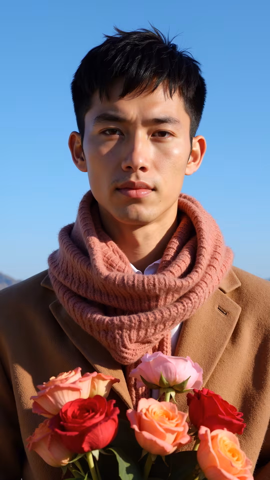 Man with Roses