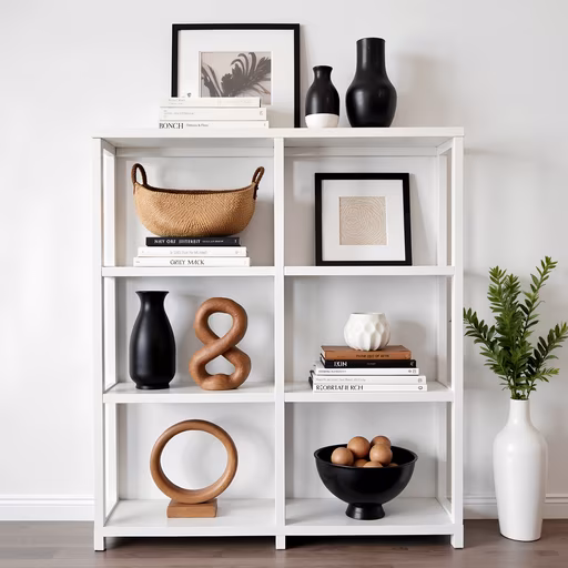 Minimalist Bookshelf Arrangement