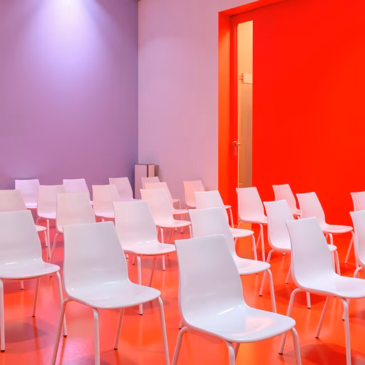 Minimalist Chairs in Vibrant Room