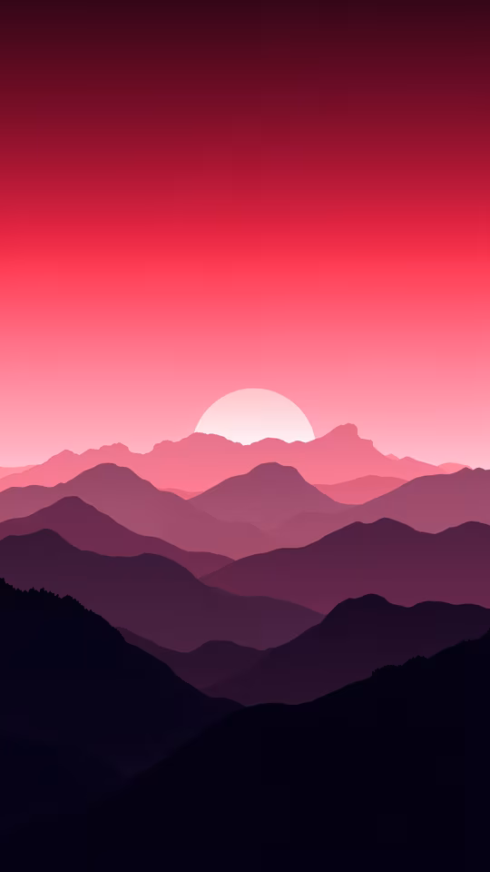 Minimalist Mountain Sunset