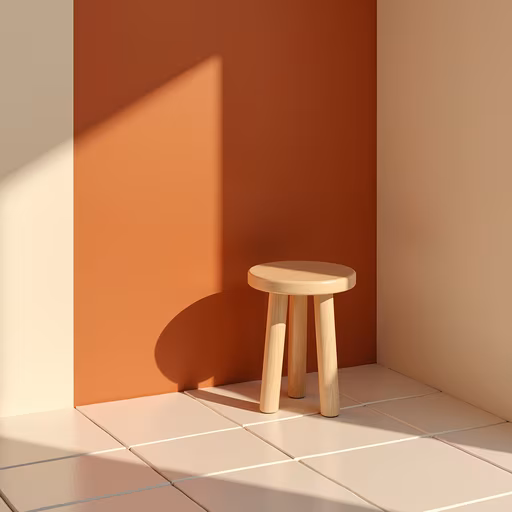 Minimalist Stool Illustration
