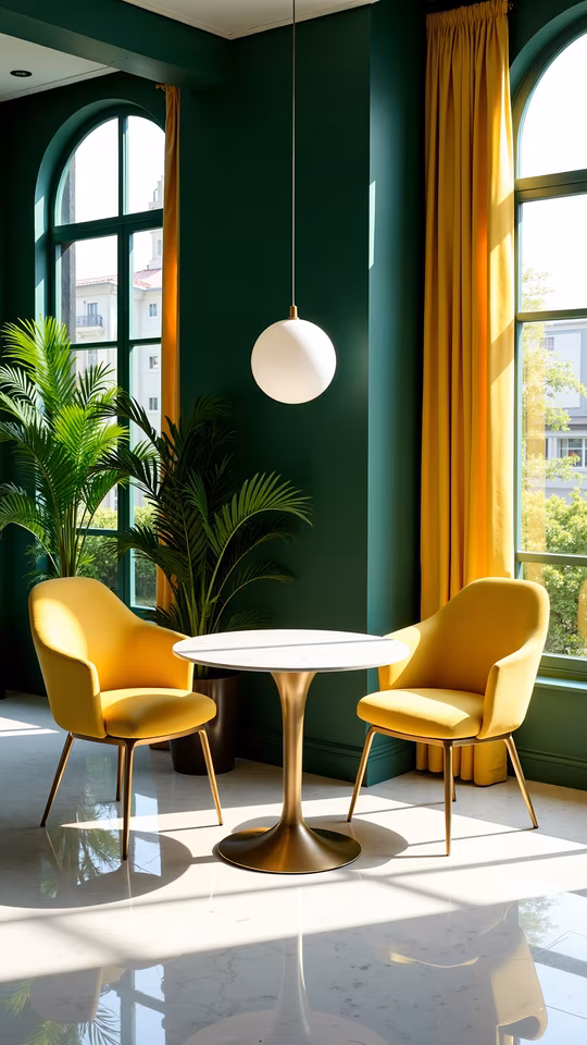 Modern Green and Yellow Interior