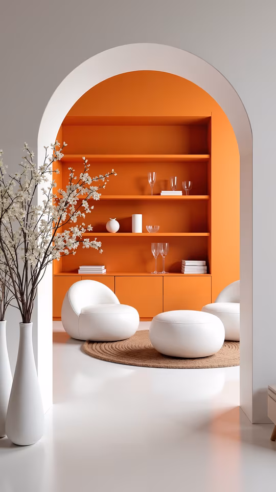 Modern Orange Archway