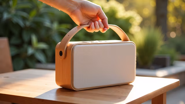Portable Speaker in Soft Light