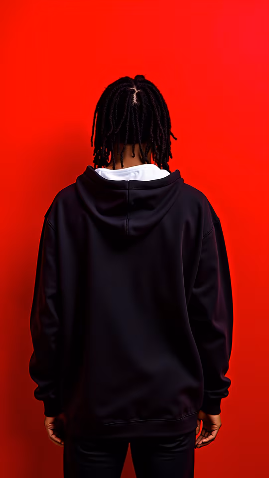 Red Background Portrait