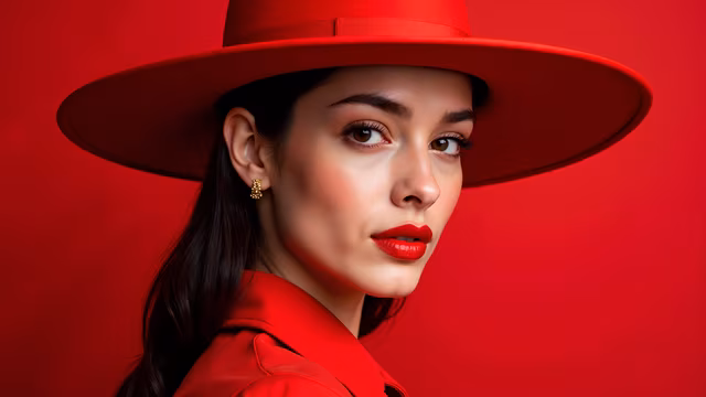 Red Hat Fashion Illustration