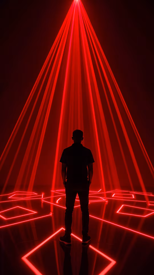 Red Laser Silhouette