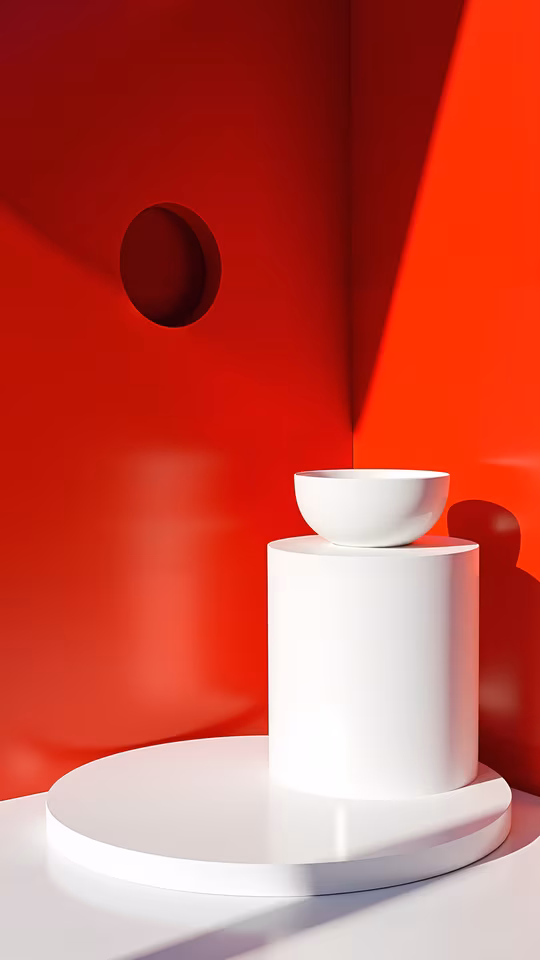 Red Minimalist Bowl