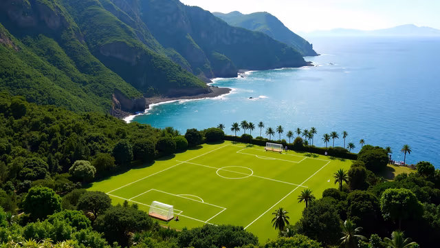 Soccer Field by the Sea