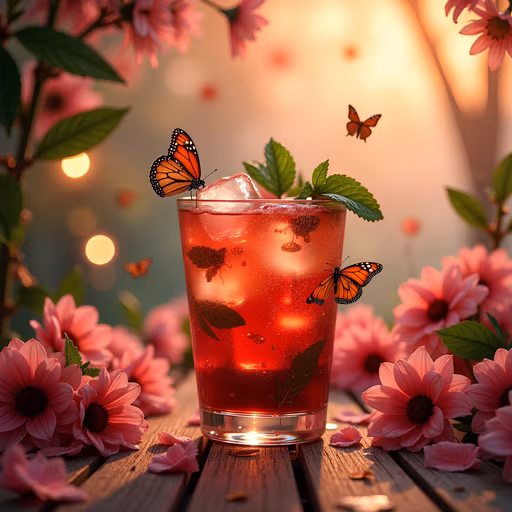 Spring Cocktail Illustration