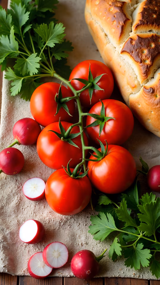 Tomatoes and Radishes