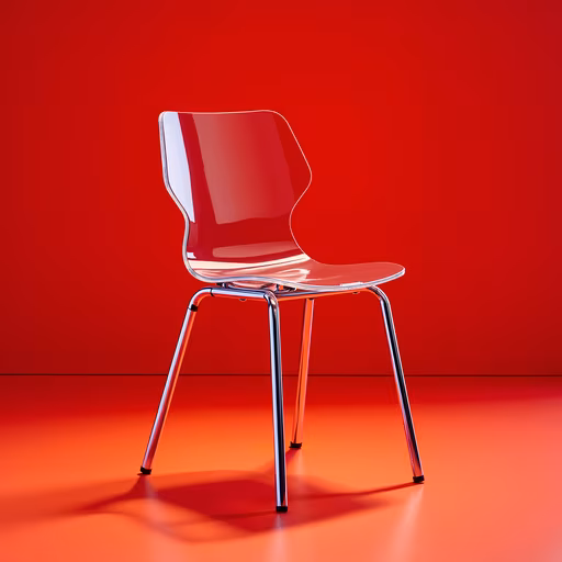 Transparent Chair on Red