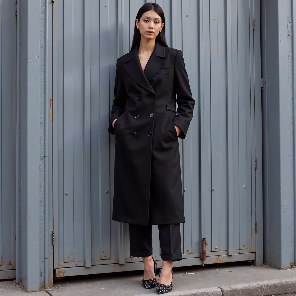 Minimalist fashion in an urban setting