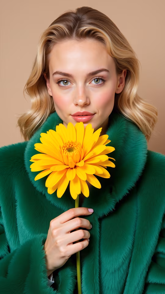 Woman with Yellow Flower