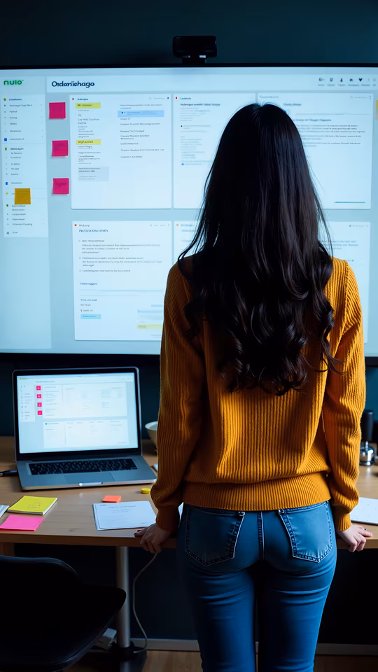 Woman Working at Desk