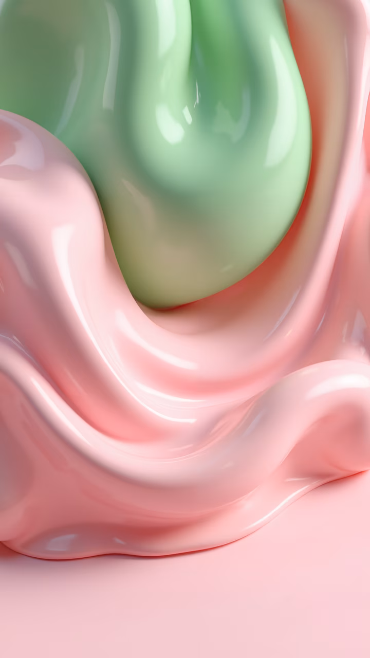 Smooth, pastel-colored abstract shapes creating a serene, liquid-like effect.