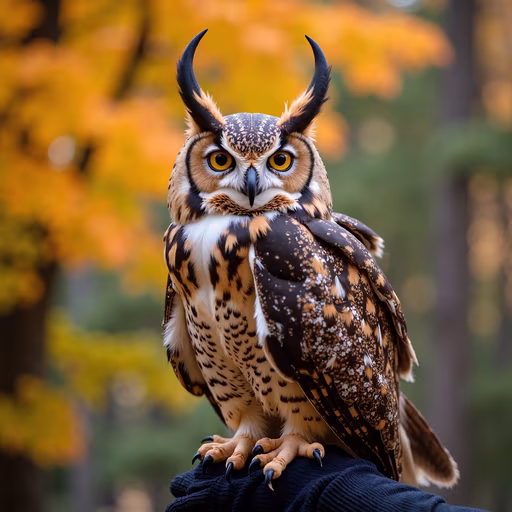 Autumn Owl Portrait