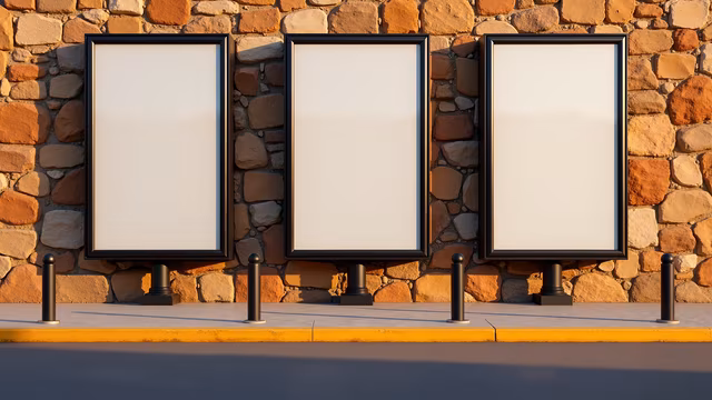 Blank Billboard Triptych