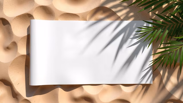 Blank Paper on Sand