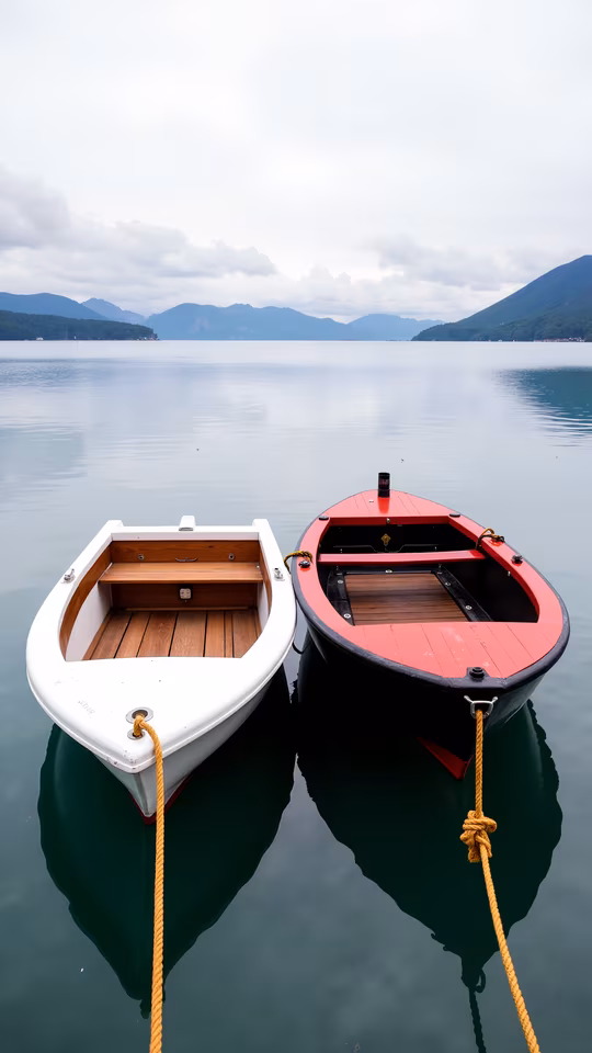 Boats on Serene Lake