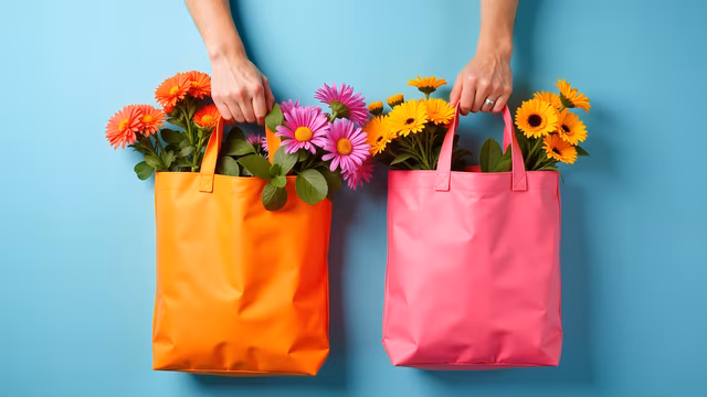 Bright Bags with Flowers