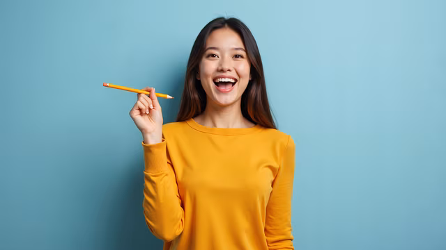 Bright Smile with Yellow Sweater