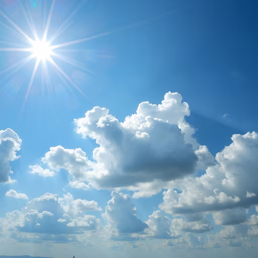 Bright Sun and Cloudscape