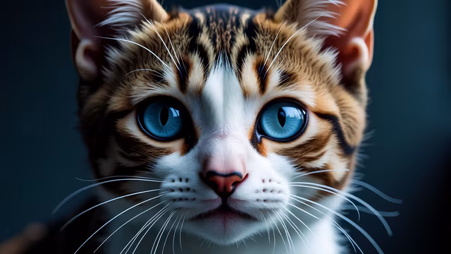 Close-Up Cat Illustration