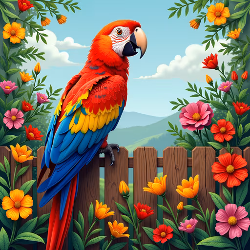 Colorful Parrot Illustration