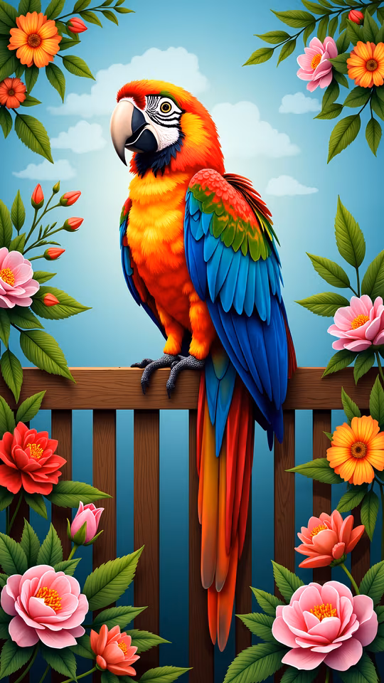 Colorful Parrot Illustration